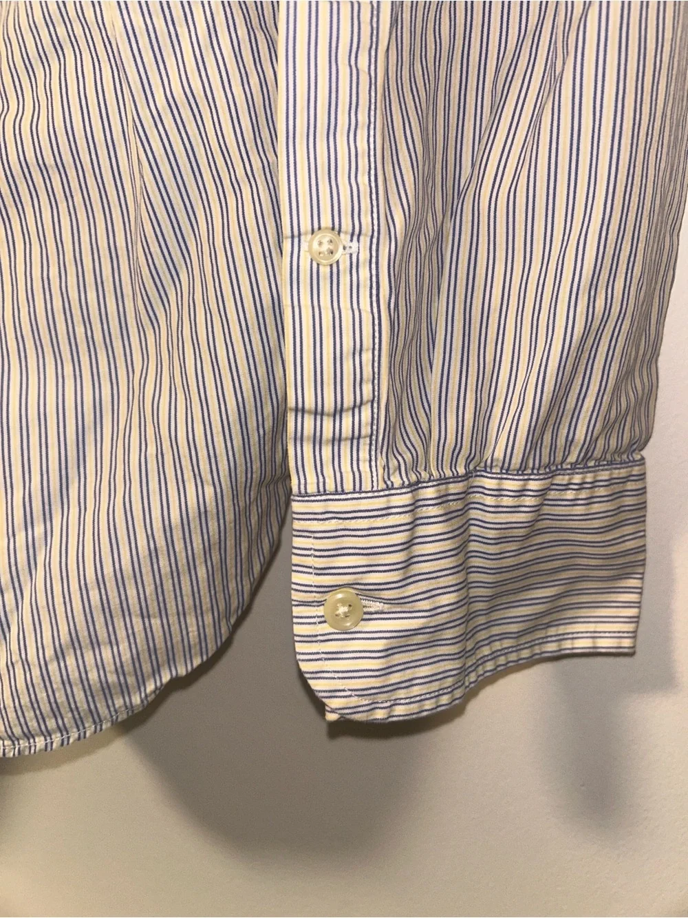 J Crew Casual Striped Button-Down Shirt - Blue/White